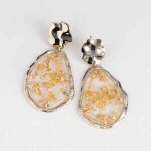 & Other Stories Gold Flake Hanging Earrings